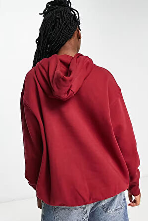 Nike Nsw Phoenix Fleece Pullower Hoodie Oversize Kesim Kadın Bordo Spor Sweatshirt