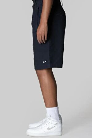 Nike Sportswear Life Pleated Chino Bol Kesim Siyah Erkek Kanvas Şort