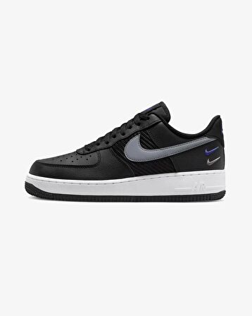 Nike Air Force 1 '07 Triple Swoosh Erkek Siyah Günlük Ayakkabı