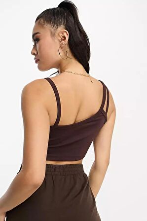 Nike Sportswear Everyday Modern Crop Kesim Kadın Kahverengi Atlet 