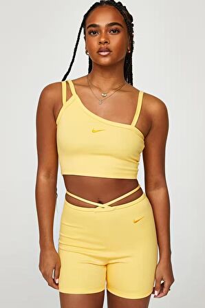 Nike Sportswear Everyday Modern Crop Kesim Kadın Sarı Atlet 