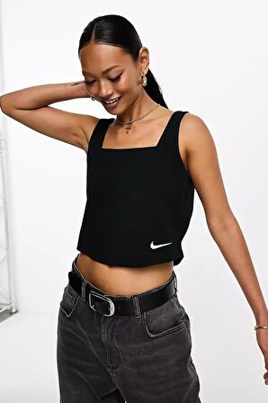 Nike Sportswear Jersey Kadın Siyah Kolsuz T-Shirt