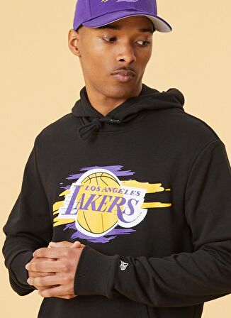 New Era Kapüşon Yaka Siyah Erkek Sweatshırt NBA TEAR LOGO HOODY LOSLAK BLK