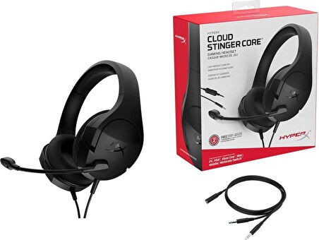 HyperX Cloud Stinger Core 4P4F4AA HX-HSCSC2-BK/WW Kablolu Kulak Üstü Oyuncu Kulaklığı Outlet