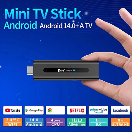 Tv98 TvBox Android 14 8K 3D