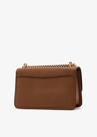 Michael Kors Kadın Marka Logolu Gold Askı Detaylı %100 Deri Şık Görünüşlü Günlük Kullanıma Uygun Kahverengi Omuz Çantası 30T4GC7L3T 230