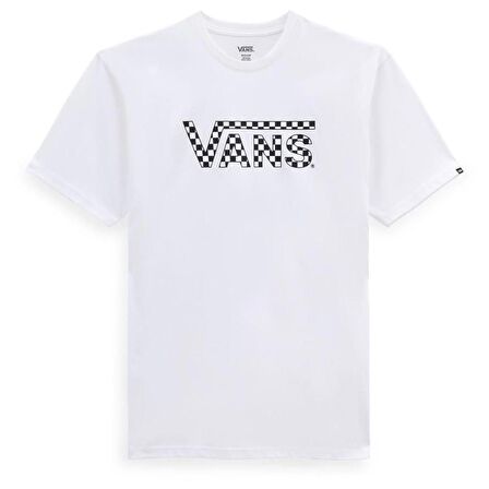 Vans Yuvarlak Yaka Düz Beyaz Erkek T-Shirt VN0A7UCPYB21 CHECKERED VANS-B