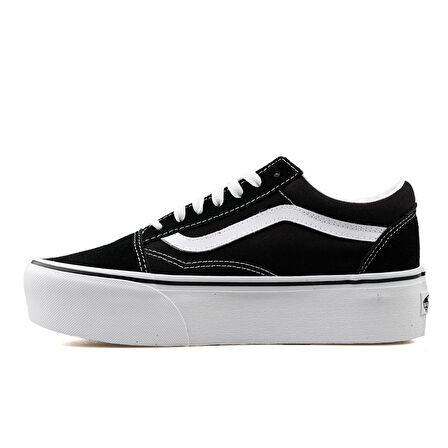 Kadın Keten Ayakkabı VN0A7Q5M6BT1 Vans UA Old Skool Stackform Black/True White