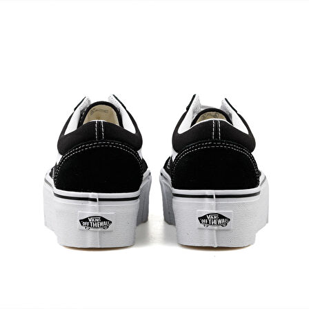 Kadın Keten Ayakkabı VN0A7Q5M6BT1 Vans UA Old Skool Stackform Black/True White