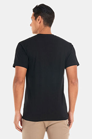 Erkek Left Chest Logo T-Shirt - Siyah | XS