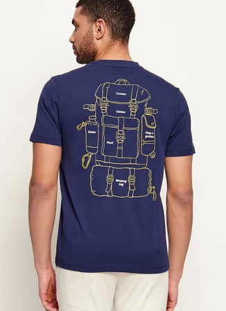 Napapijri S-FLINT SS-NP0A4FZZB2Q1 Lacivert Yuvarlak Regular Fit Baskılı Erkek T-Shirt