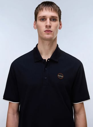 Napapijri E-BADGE SS 1-NP0A4GAC1761 Lacivert Erkek Polo T-Shirt