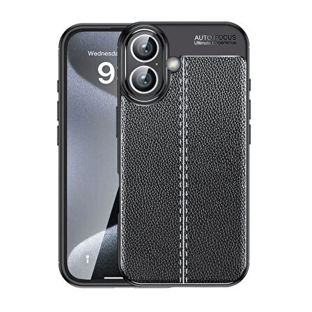 Gpack iPhone 17 uyumlu Kılıf Niss Silikon Deri Görünümlü