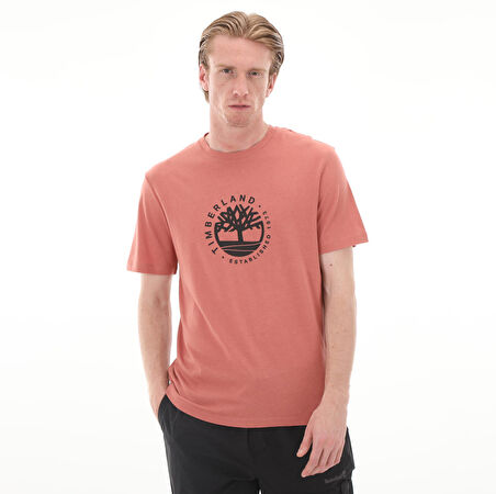B0A65XSDJ11-R Timberland Ss Refıbra Graphıc Tee Erkek T-Shirt Pembe