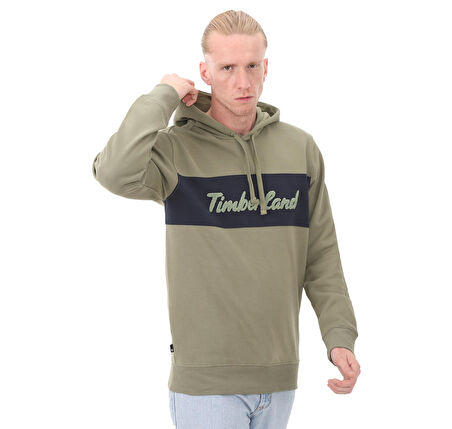 B0A6FKM5901-R Timberland Ls Cursive Hoodie Sweatshirt Regular Erkek Sweatshirt Haki