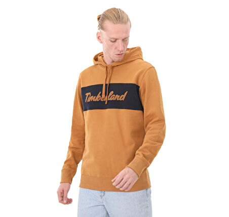 B0A6FKMP471-R Timberland Ls Cursive Hoodie Sweatshirt Regular Erkek Sweatshirt Kahve