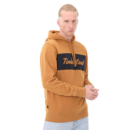 B0A6FKMP471-R Timberland Ls Cursive Hoodie Sweatshirt Regular Erkek Sweatshirt Kahve