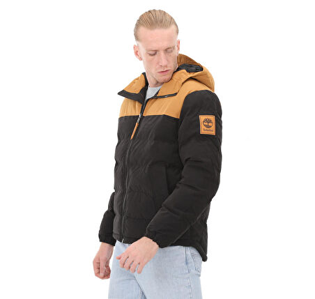 B0A6U7SP571-R Timberland Dwr Welch Mountain Hooded Puffer Jacket Erkek Mont Siyah