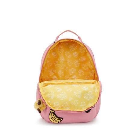 Kipling Seoul Lap Minions Large Sırt Çantası Pink Daisy KI85551MI