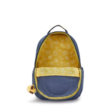 Kipling Seoul Lap Window Minions Large Sırt Çantası Dungaree Blue KI83456MI