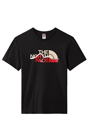 M S/S Mountain Line Tee Erkek Tişört Siyah