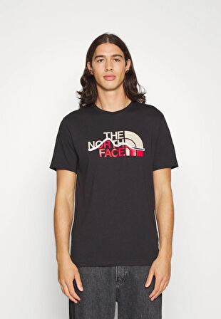 M S/S Mountain Line Tee Erkek Tişört Siyah