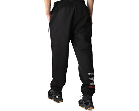 M Printed Heavyweight Fleece Sweatpant Erkek Outdoor Eşofman Altı NF0A7WXEJK31 Siyah