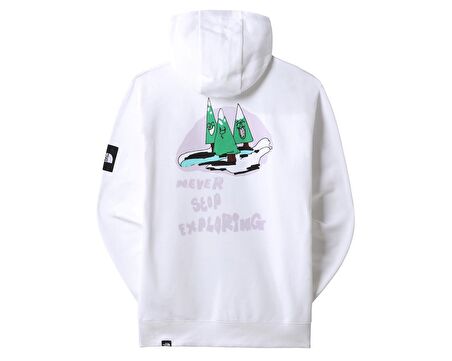 Patch Graphic Hoodie Erkek Outdoor Sweatshirts NF0A7X3JFN41 Beyaz