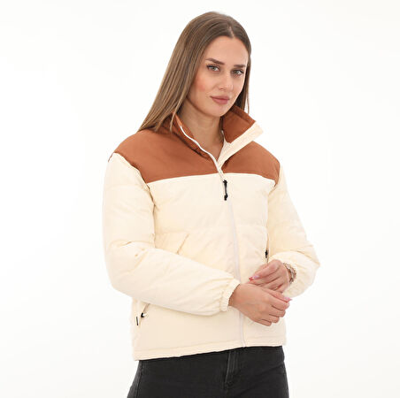 B0A6HBWV041-R Timberland Synthetıc Insulated Puffer Jacket Kadın Ceket Krem