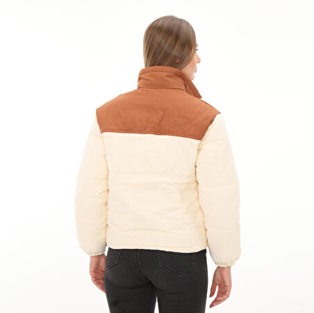 B0A6HBWV041-R Timberland Synthetıc Insulated Puffer Jacket Kadın Ceket Krem