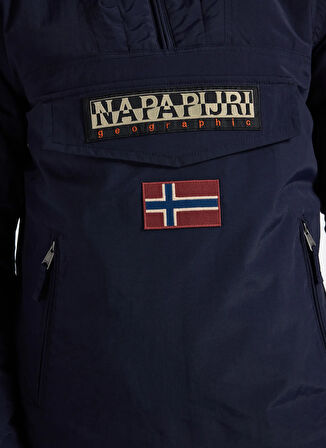 Napapijri NP0A4GMD1761-RAINFOREST POCKET 2 Mavi Düz Erkek Mont