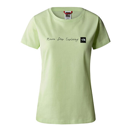 F00A6PRN131-R The North Face W S-S Neverstopexploring Tee-Eu Kadın T-Shirt Yeşil