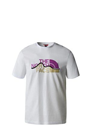 M S/S Mountain Line Tee Erkek Tişört NF0A7X1NVV11TNF43
