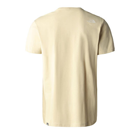 F0A827H3X41-R The North Face M S-S Woodcut Dome Tee-Eu Erkek T-Shirt Krem