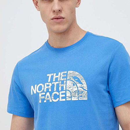 Erkek T-Shirt S/S Woodcut Dome Tee-Eu Nf0A827Hlv61