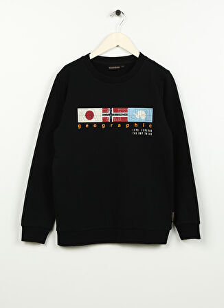 Napapijri Siyah Erkek Çocuk Sweatshirt NP0A4HG60411 K B-BRUNT C