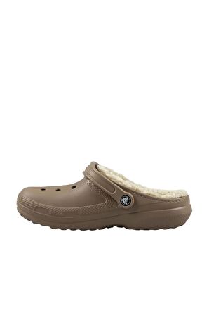 Crocs Classic Lined Unisex Kahverengi Yünlü Günlük Terlik 203591