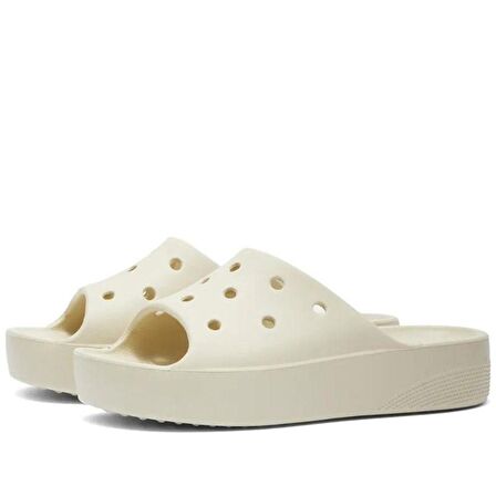 Crocs Classic Platform Slide Kadın Terlik Bej 208180-2Y2