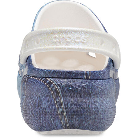 Classic Cutie Denim Clog K - White/Multi