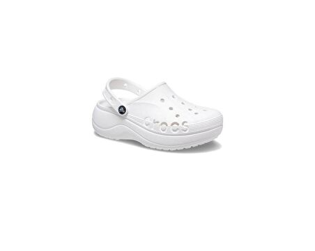 Crocs Baya Clog Platform Taban Terlik Sandalet Beyaz 208186-100