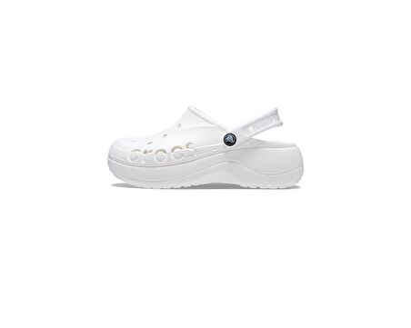 Crocs Baya Clog Platform Taban Terlik Sandalet Beyaz 208186-100