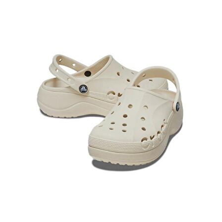 Crocs 208186 Baya Platform Clog Kırık Beyaz