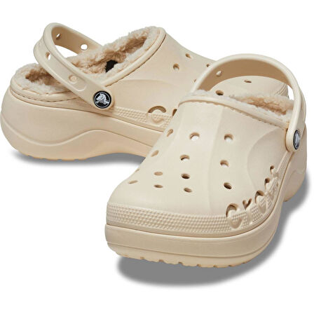 CROCS Baya Platform Lined Clog Winter White 208708-11S