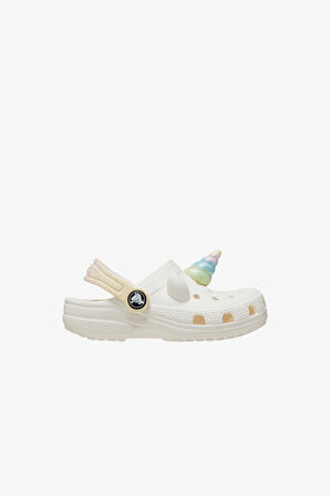 Crocs Classic Iam Rainbow Unicorncgt Çocuk Beyaz Clog Terlik 209701-0WV