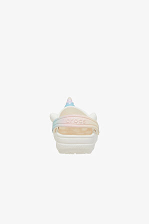 Crocs Classic Iam Rainbow Unicorncgt Çocuk Beyaz Clog Terlik 209701-0WV