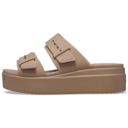 Crocs Brooklyn Buckle Low Wedge Kadın Terlik 207431-2Q9 Latte 