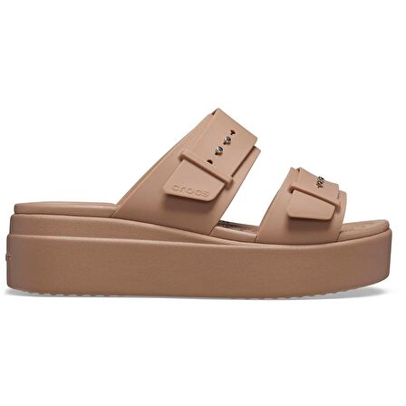 Crocs Brooklyn Buckle Low Wedge Kadın Terlik 207431-2Q9 Latte 