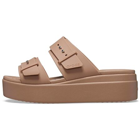 Crocs Brooklyn Buckle Low Wedge Kadın Terlik 207431-2Q9 Latte 