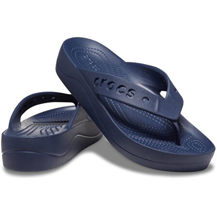 Crocs Baya Platform Flip Navy Terlik 208395-410