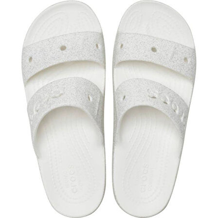 Crocs Baya Platform Glitter Sandal Çocuk Terlik 208461-100 White